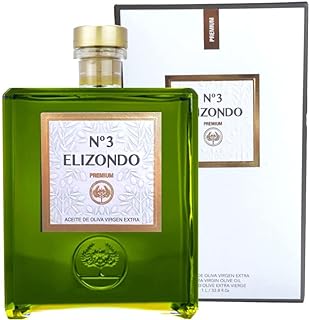 Aceite de Oliva Virgen Extra Elizondo N3 Premium Variedad Picual - Botella de Aceite Premium 1 Litro Con Estuche Nueva Cosecha 2023/2024